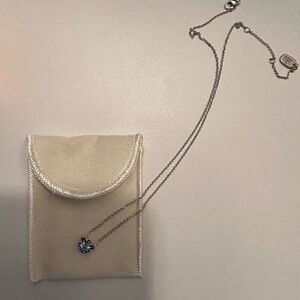 James Avery Sterling Silver Birthstone necklace December/Blue